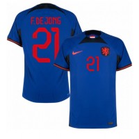 Niederlande Frenkie de Jong #21 Fußballbekleidung Auswärtstrikot WM 2022 Kurzarm